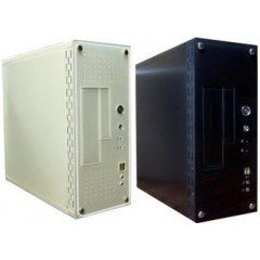 Корпус @Lux CS101 Silver PSU 350W 2*6sm Sleeve cooler USB+Audio mATX Desktop