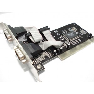 Контролер @LUX™ PCI to 2 COM (RS-232 DB9), chip HEXIN HX2108Y-AA (Supports Linux, DOS, Win; PCI2.2); data up to 1 Mbytes/sec;  driver