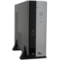 Корпус @LUX CLF-813 Black+Silver (Desktop),2USB+audio, Micro PSU 400W(20+4+4pin, 2*SATA, 3*IDE, 1*Fdd), mATX/mITX