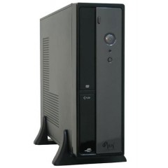 Корпус @LUX CLF-815 Black+Gray (Desktop),2USB+audio, Micro PSU 400W(20+4+4pin, 2*SATA, 3*IDE, 1*Fdd), mATX/mITX